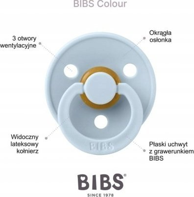 Qetsuese BIBS Colour Pine M, goma natyrale Hevea, për 6-12 muaj, jeshile pine