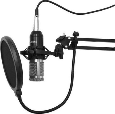 Set mikrofoni Media-Tech MT397S, kondensator, USB, ngjyrë e zezë