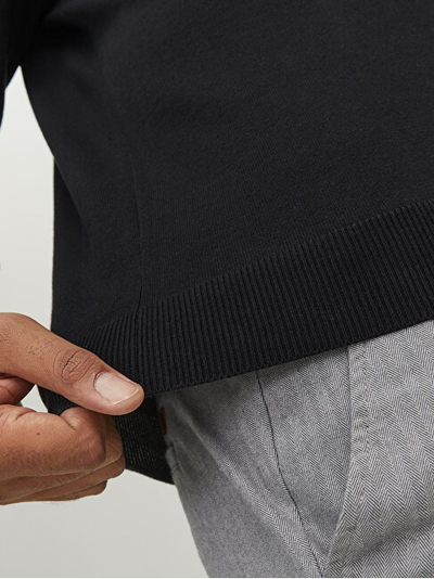 Bluzë për meshkuj Jack&Jones Plus JJEBASIC, e zezë