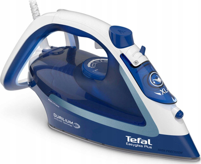 Hekur me avull Tefal Easygliss 2 FV5735E0, avull automatik, shollë Durilium Airglide, blu
