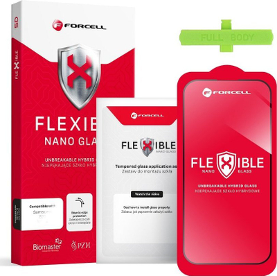 Xham mbrojtës Forcell Flexible 5D Hybrid për Samsung Galaxy S24 Ultra, 0.3mm, i zi