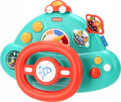 Timon loje interaktiv Bam Bam Musical Steering Wheel 2192E-45, me tinguj muzikorë, shumëngjyrësh