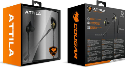 Kufje gaming Cougar Attila, in ear, mikrofon i shkëputshëm, 3.5mm, të zeza