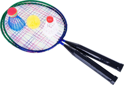 Set badminton Enero Short, raketa 46cm, për fëmijë, shumëngjyrësh