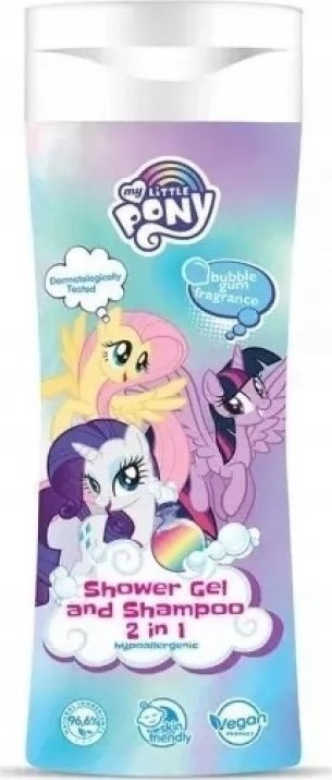 Xhel dushi dhe shampo për kalamoj My Little Pony 2 në 1, 300 ml, me erë të ëmbël