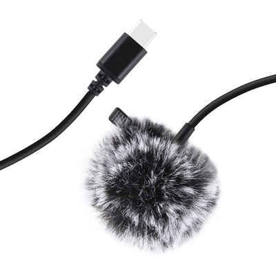 Mikrofon lavalier Puluz PU425, kondensator, USB C, i zi