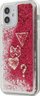 Футрола за телефон Guess Liquid Glitter Charms за iPhone 12 mini, проѕирна, боја малина