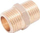 Lidhës bronzi Brass Nipple 097, 1 1/2", për instalime uji