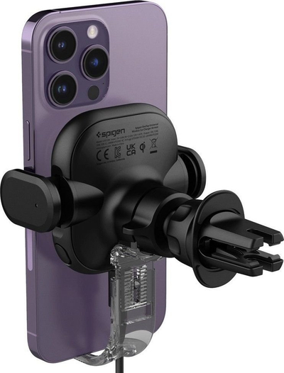 Karikues makine me wireless Spigen OneTap Universal, për grilat e ajrit, 15W, i zi