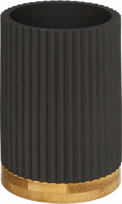 Gotë për furça dhëmbësh Black and Bamboo, bambu, e zezë