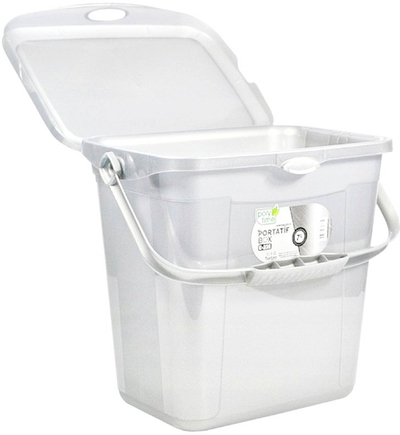 Kuti plastike Pov Home E-238 Portable Box, 7L, me kapak, e bardhë