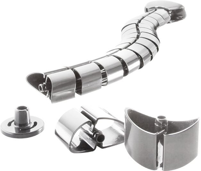 Organizues kabllosh LogiLink Cable Spiral KAB0064, vertikal, 1 copë, ngjyrë argjendtë