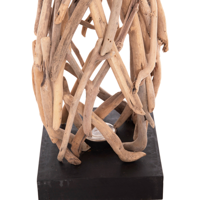 Lampë dyshemeje dekorative Flamer HM4439, dru driftwood, 179cm, ngjyrë natyrale