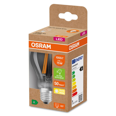 Llambë LED Osram Classic A, 5W, E27, dritë e ngrohtë, transparente