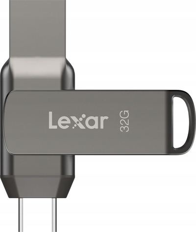 USB Lexar JumpDrive Dual Drive D400, 32GB, USB 3.1 Type C edhe A, ngjyrë argjendi