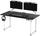 Tavolinë gaming Ultradesk QUEST, 140x70cm, lartësi e rregullueshme 72-120cm, bardh e zi