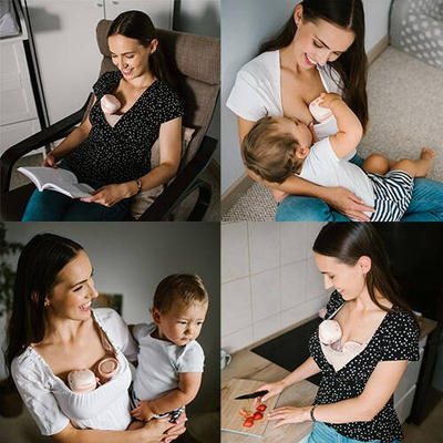 Pompë gjiri elektrike Babyono Twinny, dyfishe, pa kabllo, hands free