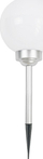 Llambë dielli për kopsht Saska Garden Milky Globe, 20cm, 4 LED, e bardhë