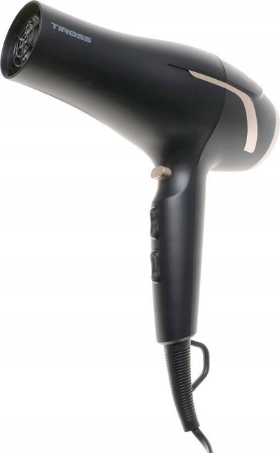 Tharëse flokësh Tiross TS-1324, 2200W, teknologji jonike, e zezë