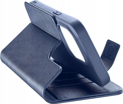 Këllëf libri Cellularline Book Agenda 2 për iPhone 15, me stand, blu