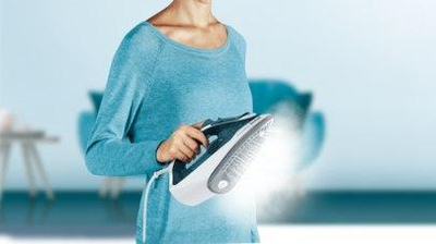 Hekur me avull Tefal Express Steam FV2839E0, 40 g/min, kabllo 1.9 m, i bardhë me blu