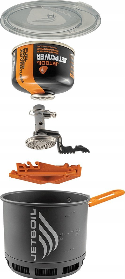 Sistem gatimi kampingu Jetboil Stash, kompakt, peshë e lehtë, gri