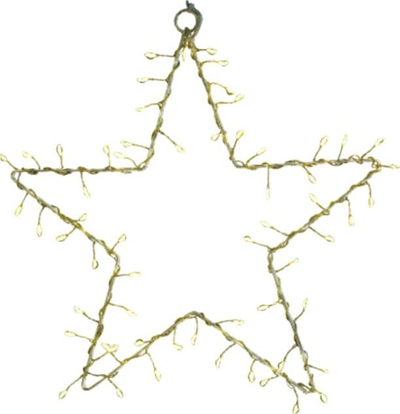 Dekor varëse Sirius Liva Star, 60 LED, me bateri, ngjyrë gold