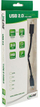Kabllo USB InLine 35753, USB C në miniUSB, 3 m, e zezë