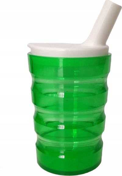 Filxhan Sundo Mug for disabled, 200ml, me kapak sigurie, jeshil