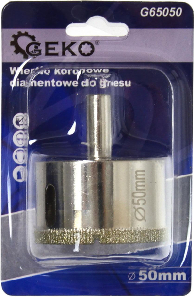 Furre diamant për pllaka GEKO G65050, 50mm, për gur dhe porcelan, argjendtë