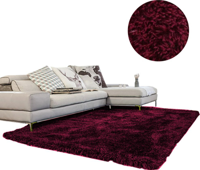 Tapet Shaggy Premium, i Trashë dhe Super i Butë – Living Room, 160 × 220 cm, Wine Red