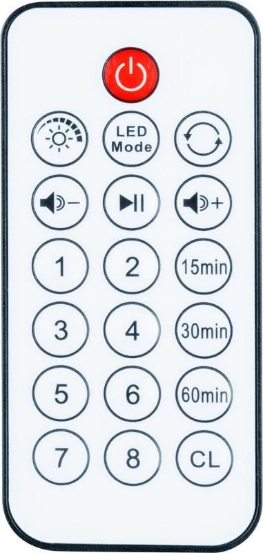 Llambë nate me muzikë BigBen Music Night Lamp, altoparlant Bluetooth, dritë me intensitet që e çon si të duash, e bardhë