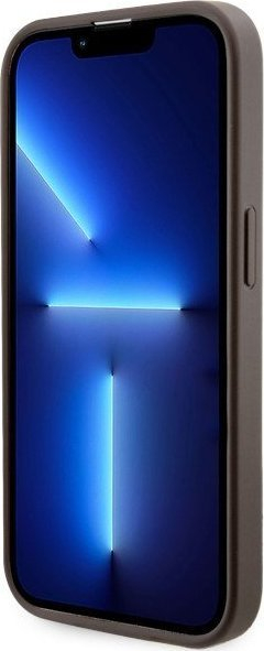 Mbulesë telefoni Guess GUHMP14XP4RPSW për iPhone 14 Pro Max, 4G Printed Stripes MagSafe, kafe