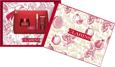 Set për kujdesin e fytyrës Clarins Super Restorative, krem dite 50 ml, serum 10 ml, krem nate 15 ml