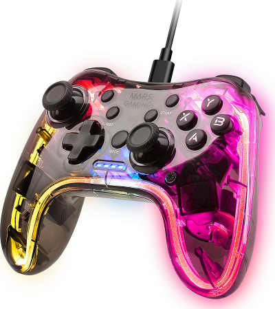 Gamepad Mars Gaming MGP-C, RGB, USB-C, i zi