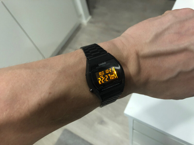 Orë dore Casio Vintage Maxi Glitter , e zezë