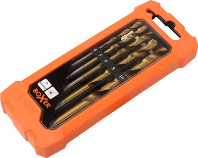 Set burgish Boxer Drill Bit Set, 5 copë, titanium, ngjyrë e artë
