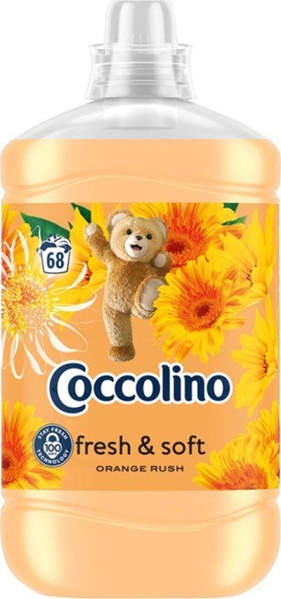 Омекнувач за облека Coccolino Orange Rush, 1.7L, 68 перења