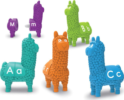 Lodër edukative Learning Resources Snap n Learn Letter Llamas, set me shkronja, shumëngjyrëshe