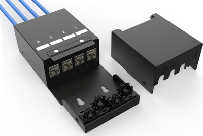 Kuti konsolidimi rrjeti Digitus, 4 porta Keystone RJ45, metalike, gri