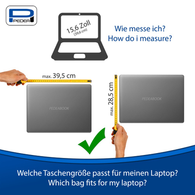 Çantë laptopi PEDEA Fashion, 15.6" 39.6cm, blu me të zezë