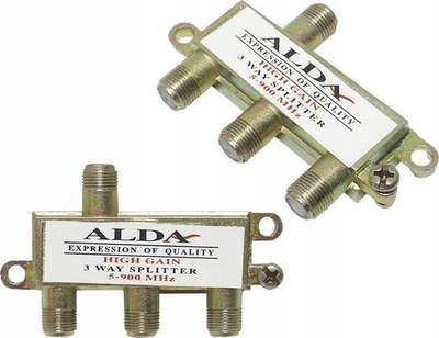 Ndarës antene TV Alda High Gain, 3 dalje, 5-900 MHz, metalik