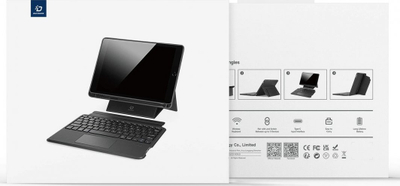 Këllëf tastiere Bluetooth me touchpad për iPad 11\", që shkon me iPad Pro 2024 edhe iPad Air 7/6/5, ngjyrë e zezë