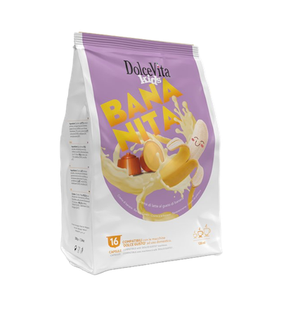 Dolce Vita Kids Bananita, përzierje kompatibile me Dolce Gusto® (16 kapsula)