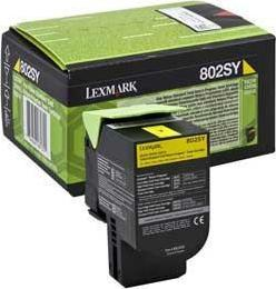 Kasetë toner Lexmark 802SY 80C2SY0, origjinale, kapacitet standard, e verdhë