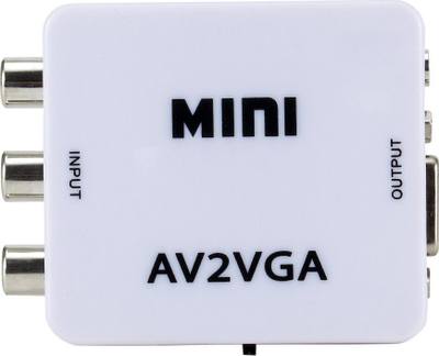 Adapter video RoGer RCA në VGA me audio, i bardhë