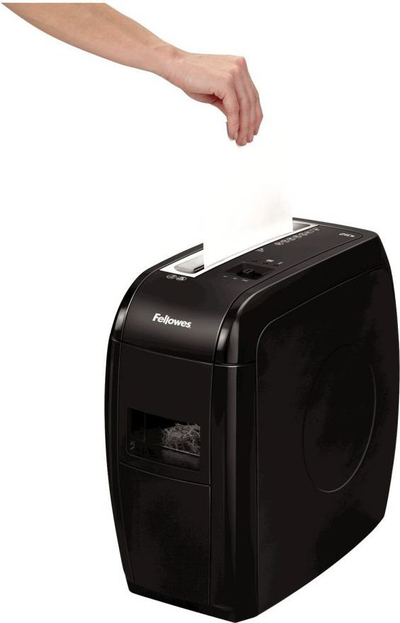 Makinë për grisje letrash Fellowes 21Cs, kapacitet 12 fletë, kosh 15L, e zezë