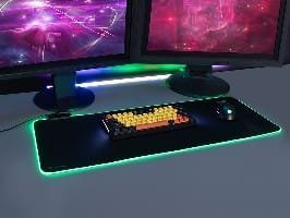 Mousepad gaming Tracer GameZone Maxi RGB, XXL 80 x 30 cm, ndriçim RGB, i zi