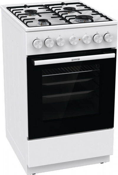 Shporet Gorenje GK5B41WH, 4 djegës, furre elektrike, i bardhë