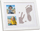 Set odhise për bebe Baby HandPrint, bojë gri, kornizë 10x15 cm, e bardhë